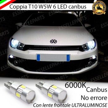 Coppia luci di posizione T10 W5W 6 LED canbus 6000K Volkswagen Scirocco Pre-Restyling