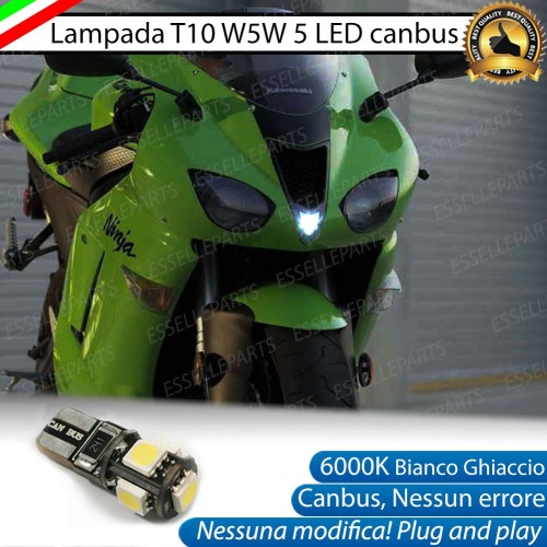 Luce posizione T10 5 LED Canbus per KAWASAKI Ninja 600 ZX-6R 2007-2008