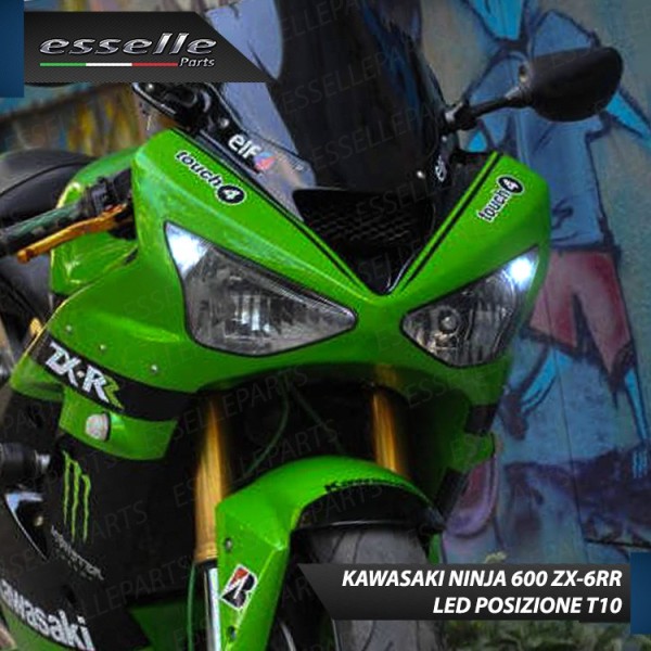 Luci posizione T10 5 LED Canbus per KAWASAKI Ninja 600 ZX-6RR 2003-2004