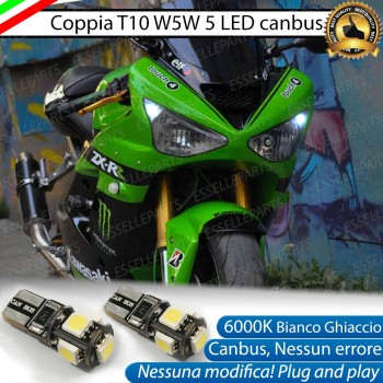 Luci posizione T10 5 LED Canbus per KAWASAKI Ninja 600 ZX-6RR 2005-2006