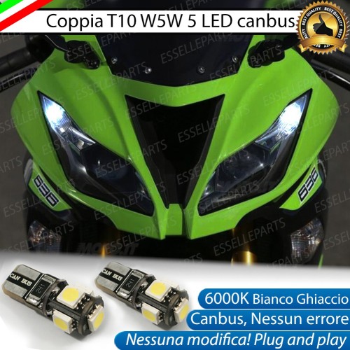 Luci posizione T10 5 LED Canbus per KAWASAKI Ninja 636 ZX-6R 2013-2016 ABS