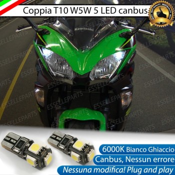 Luci posizione T10 5 LED Canbus per KAWASAKI Ninja 650 2017-2019 Tourer