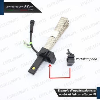 COPPIA ADATTATORI PORTALAMPADE KIT led H1 clip lampade led