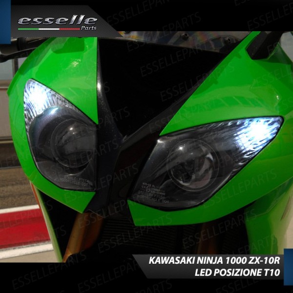 Luci posizione T10 5 LED Canbus per KAWASAKI Ninja 1000 ZX-10R 2008-2009