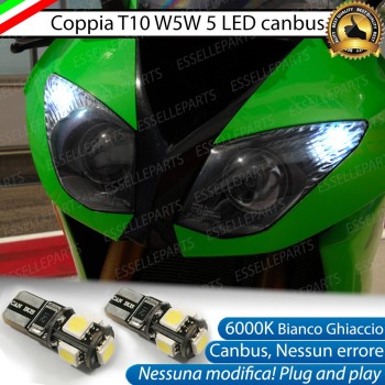 Luci posizione T10 5 LED Canbus per KAWASAKI Ninja 1000 ZX-10R 2008-2009