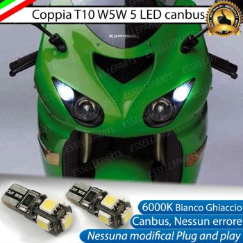 Luci posizione T10 5 LED Canbus per KAWASAKI Ninja 1000 ZX-10R 2006-2007