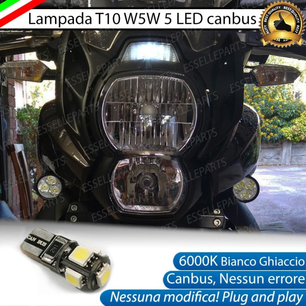 Luce posizione T10 5 LED Canbus per KAWASAKI Versys 650 2010-2013