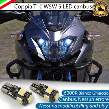 Luci posizione T10 5 LED Canbus per KAWASAKI Versys-X 300 2020 Adventure