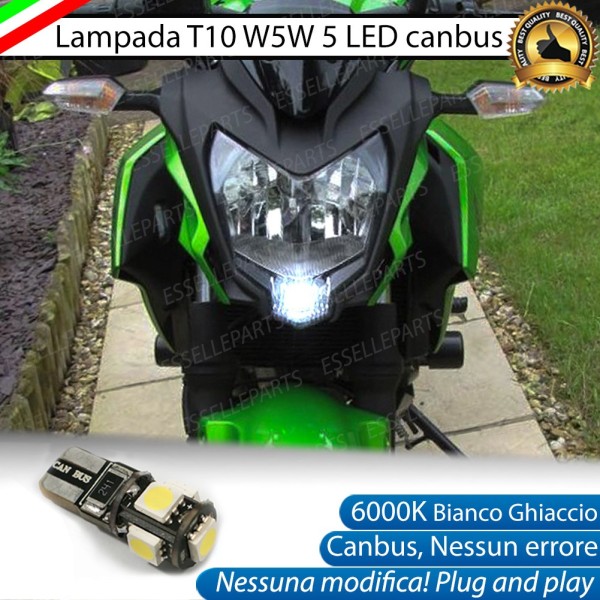 Luce posizione T10 5 LED Canbus per KAWASAKI Z 300 SL 2015-2016