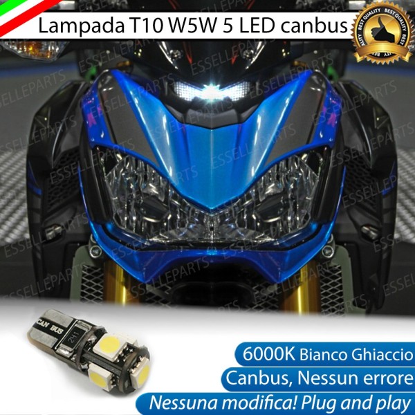 Luce posizione T10 5 LED Canbus per KAWASAKI Z 900 2019