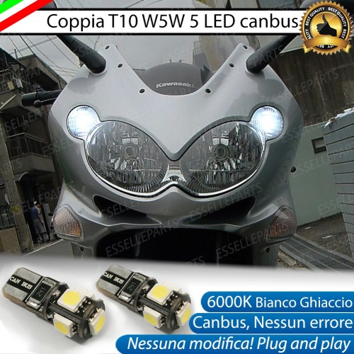 Luci posizione T10 5 LED Canbus per KAWASAKI ZZR 1200 2002-2005