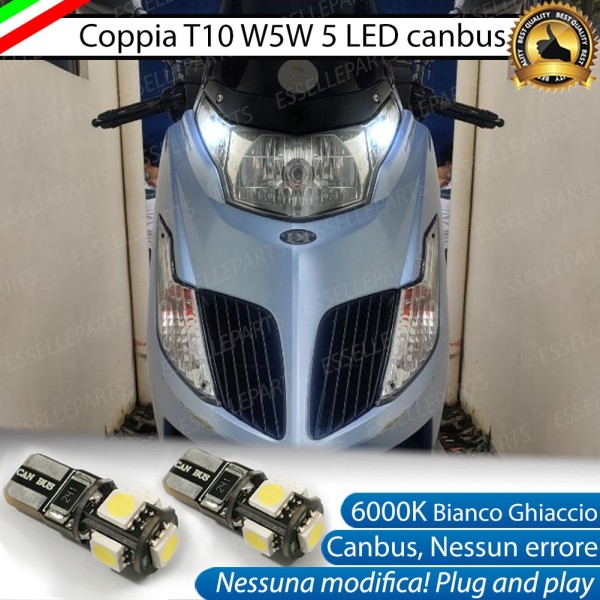 Luci posizione T10 5 LED Canbus per KYMCO Dink 50 2007-2013
