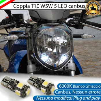 Luci posizione T10 5 LED Canbus per KYMCO Quannon 125 2010-2017 Naked