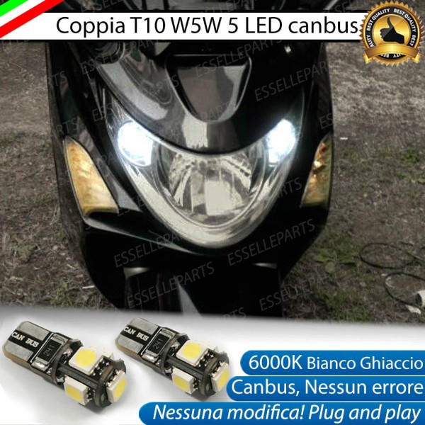 Luci posizione T10 5 LED Canbus per KYMCO Xciting 250 2005-2006