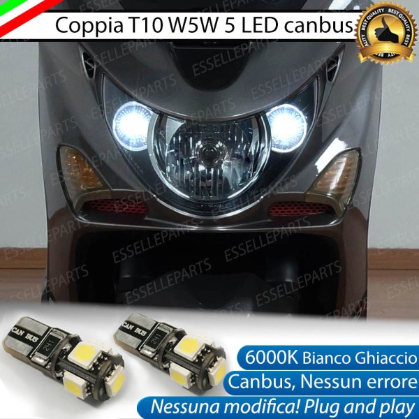 Luci posizione T10 5 LED Canbus per KYMCO Xciting 500i 2007-2014 R