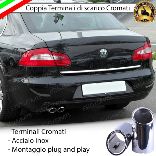 Terminale di scarico cromato MARMITTA FINALINO CROMATO INOX SKODA SUPERB II