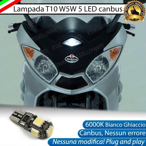Luce posizione T10 5 LED Canbus per MALAGUTI Spider Max 500 2004-2007 GT