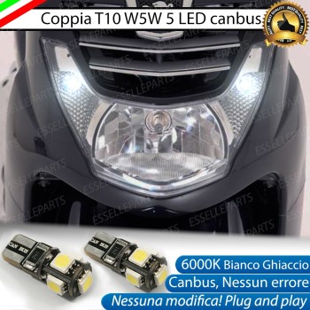 Luci posizione T10 5 LED Canbus per PEUGEOT LXR 200 2009-2014