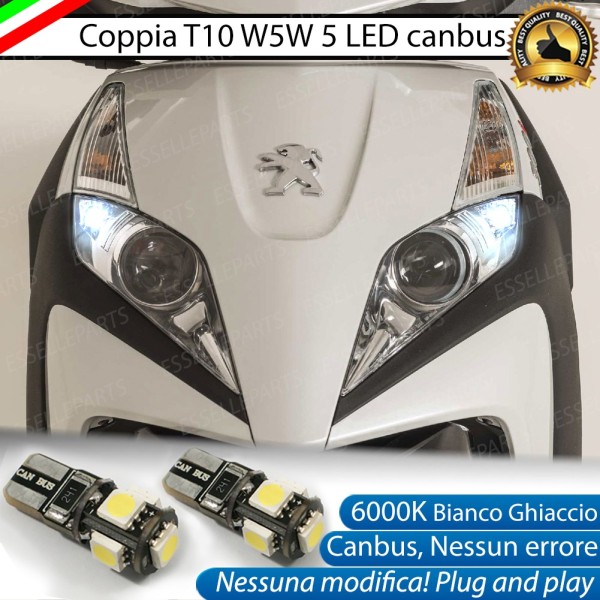 Luci posizione T10 5 LED Canbus per PEUGEOT Geopolis 500 2008-2012