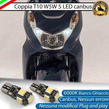 Luci posizione T10 5 LED Canbus per PEUGEOT Kisbee 50 2019-2020 4t RS
