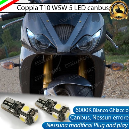 Luci posizione T10 5 LED Canbus per Triumph Daytona 675 2006-2008