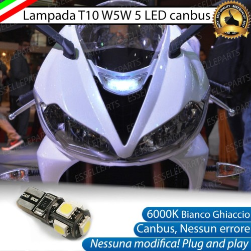 Luce posizione T10 5 LED Canbus per Triumph Daytona 675 2013-2016 ABS