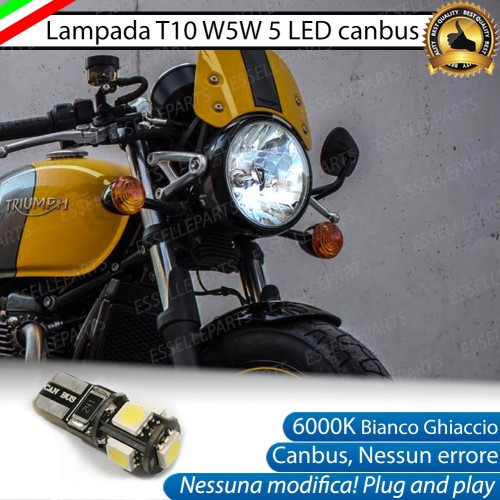 Luce posizione T10 5 LED Canbus per Triumph Street Cup 900 2017-2019