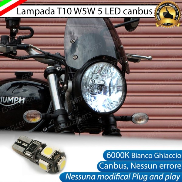 Luce posizione T10 5 LED Canbus per Triumph Street Scrambler 900 2019-2020