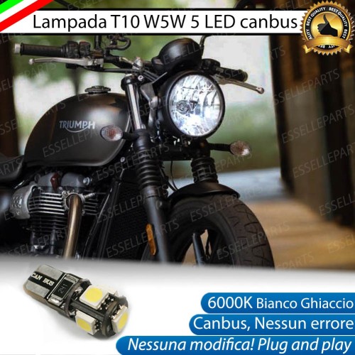 Luce posizione T10 5 LED Canbus per Triumph Street Twin 900 2017-2018