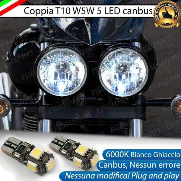 Luci posizione T10 5 LED Canbus per Triumph Thunderbird 1700 2014-2017 Commander ABS