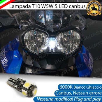 Luce posizione T10 5 LED Canbus per Triumph Tiger 800 2017-2018 XR Luce posizione T10 5 LED Canbus per Triumph Tiger 800 2017-2018 XR