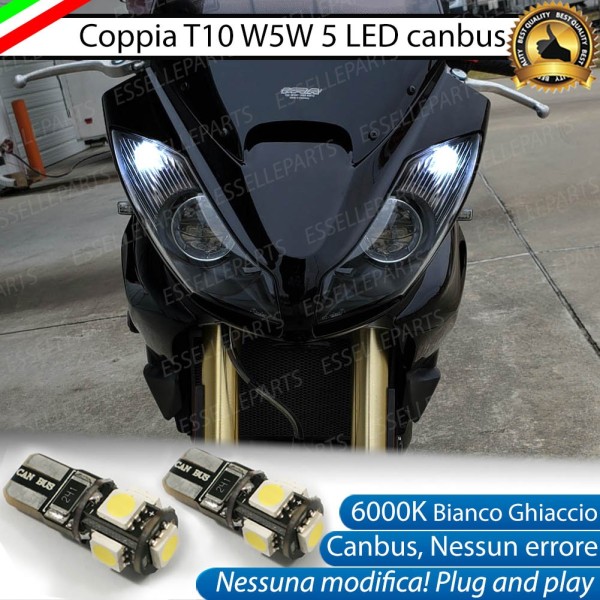 Luci posizione T10 5 LED Canbus per Triumph Tiger 1050 2006-2013 SE ABS