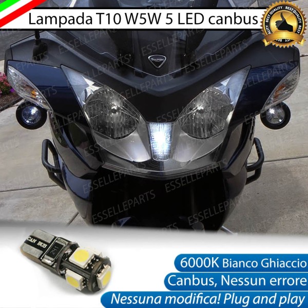 Luce posizione T10 5 LED Canbus per Triumph Trophy 1200 2012-2015 ABS