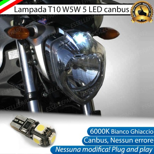 Luce posizione T10 5 LED Canbus per YAMAHA FZ6 2007-2011 S2