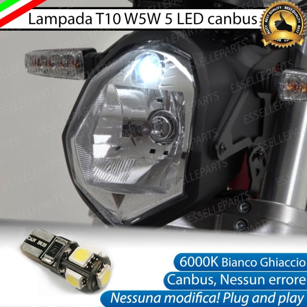 Luce posizione T10 5 LED Canbus per PEUGEOT NK7 50 2010-2013