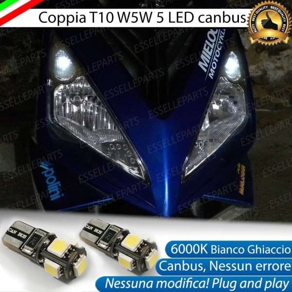 Luci posizione T10 5 LED Canbus per PEUGEOT Speedfight 3 50 2009-2015 2t Aria