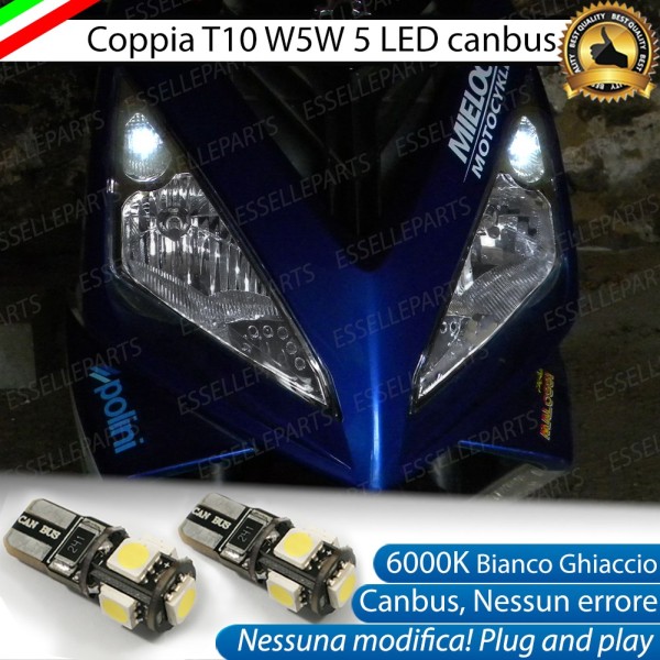 Luci posizione T10 5 LED Canbus per PEUGEOT Speedfight 3 125 2014-2017