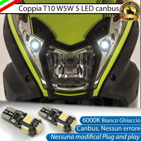 Luci posizione T10 5 LED Canbus per PEUGEOT Streetzone 100 2013-2014