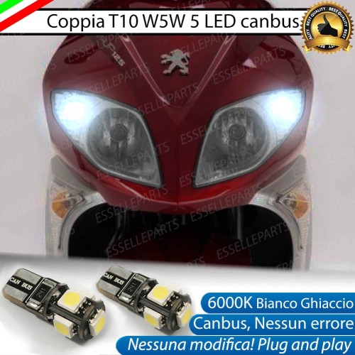 Luci posizione T10 5 LED Canbus per PEUGEOT Sum-up 125 2008-2011