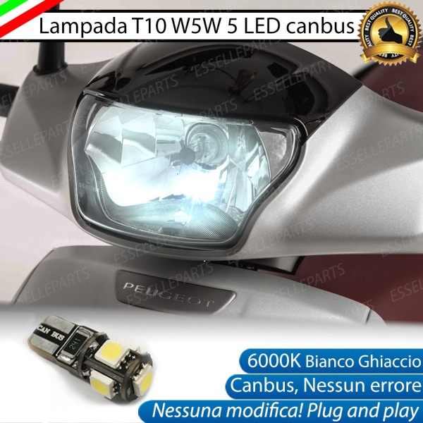 Luce posizione T10 5 LED Canbus per PEUGEOT Tweet 150 2015-2017 RS