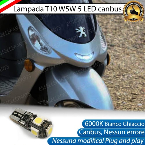 Luce posizione T10 5 LED Canbus per PEUGEOT V-Clic 2007-2013