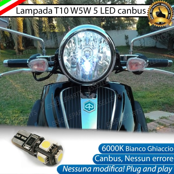 Luce posizione T10 5 LED Canbus per PIAGGIO Beverly 400 2008-2011 Tourer