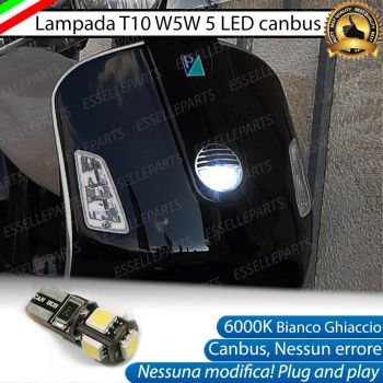 Luce posizione T10 5 LED Canbus per VESPA GTS 300 2010-2014