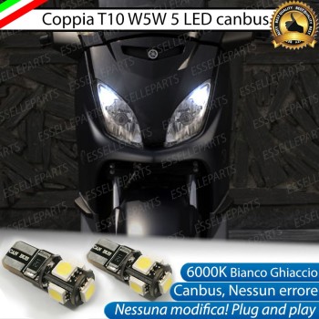 Luci posizione T10 5 LED Canbus per YAMAHA X-Max 125 2006-2009