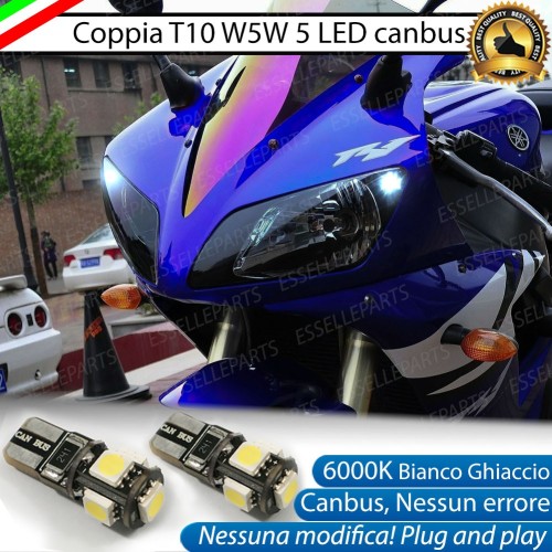 Luci posizione T10 5 LED Canbus per YAMAHA YZF R1 2002-2003
