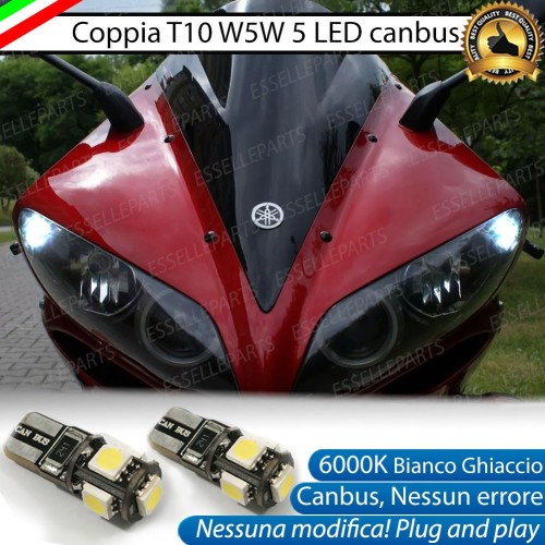 Luci posizione T10 5 LED Canbus per YAMAHA YZF R1 2007-2008