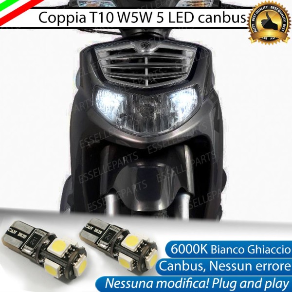 Luci posizione T10 5 LED Canbus per SYM HD 200 2006-2010