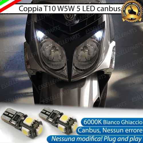 Luci posizione T10 5 LED Canbus per SYM HD2 125 2011-2017 CBS