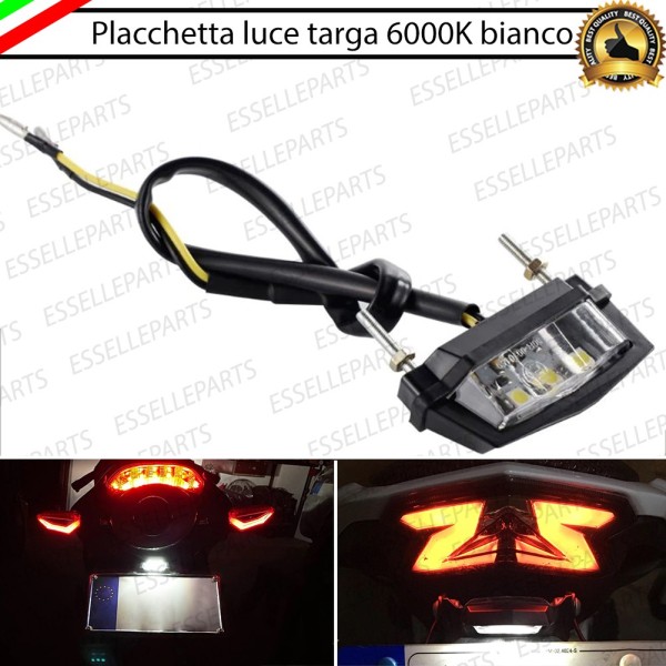 PLACCHETTA LED COMPLETA PER MOTO MOTORINI SCOOTER 6000K BIANCO SPECIFICA  PER Moto Guzzi