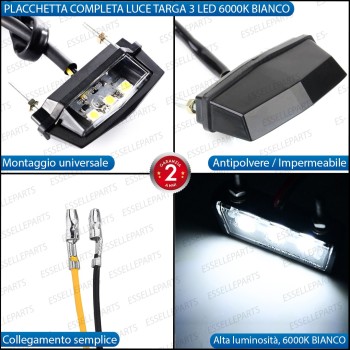 Placchetta Luce Targa LED Canbus 6000K Specifica per Triumph Placchetta Luce Targa LED Canbus 6000K Specifica per Triumph